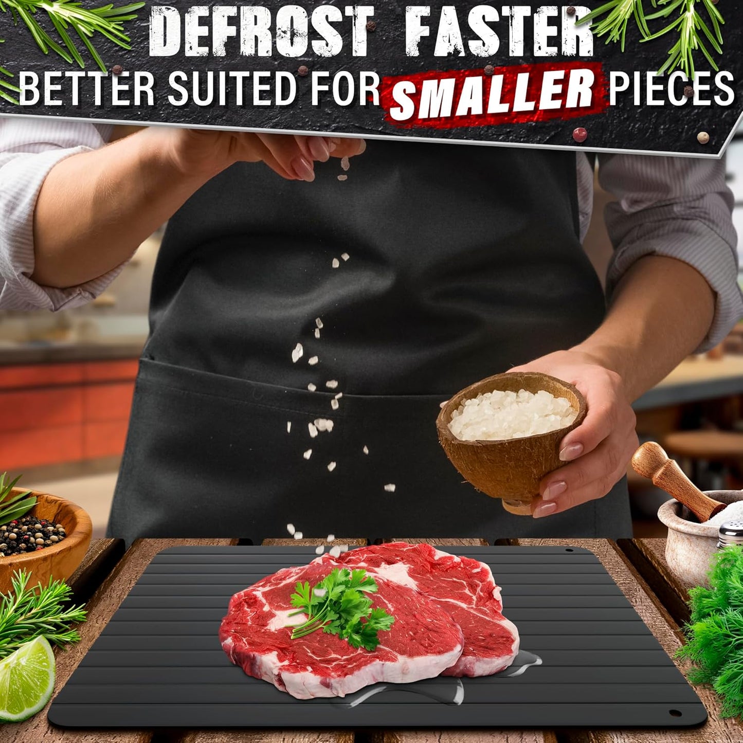 Defrosting Tray for Frozen Meat Rapid and Safer