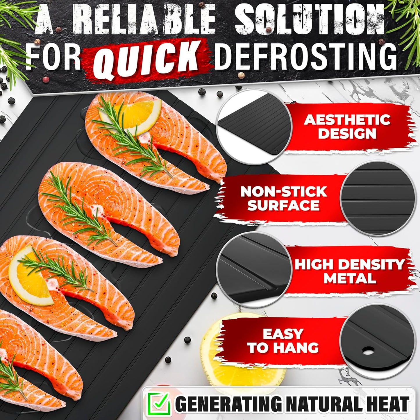Defrosting Tray for Frozen Meat Rapid and Safer