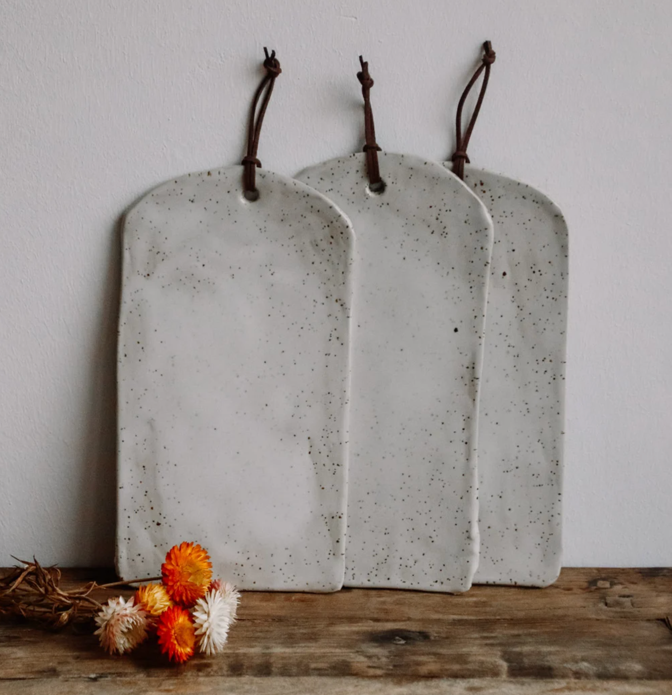 Cutting board made of stoneware ceramic size 23 x 13 cm